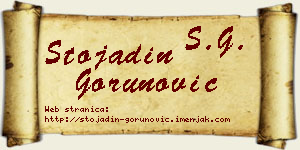 Stojadin Gorunović vizit kartica